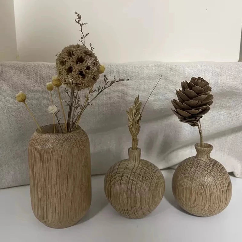 Wooden Bud Vases