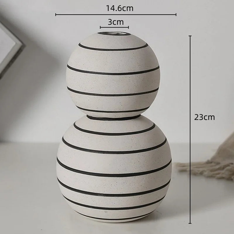 Striped Sphere Vases