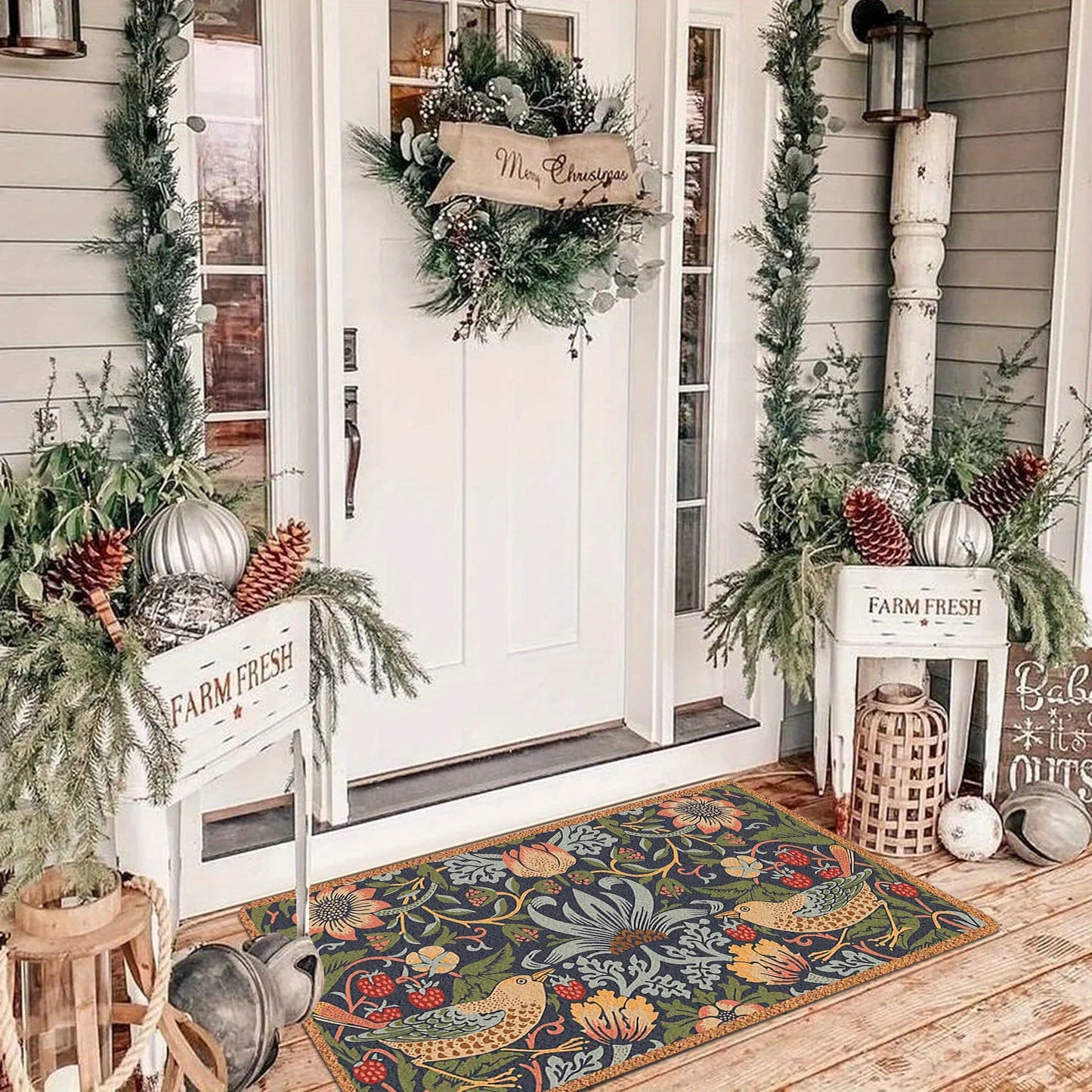 Floral Bird Doormat