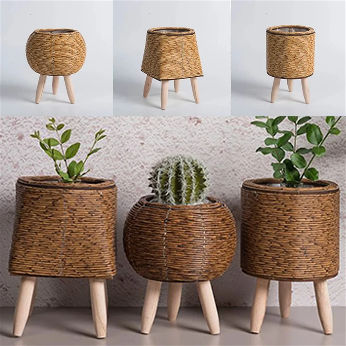 Handmade Rattan Flower Pot