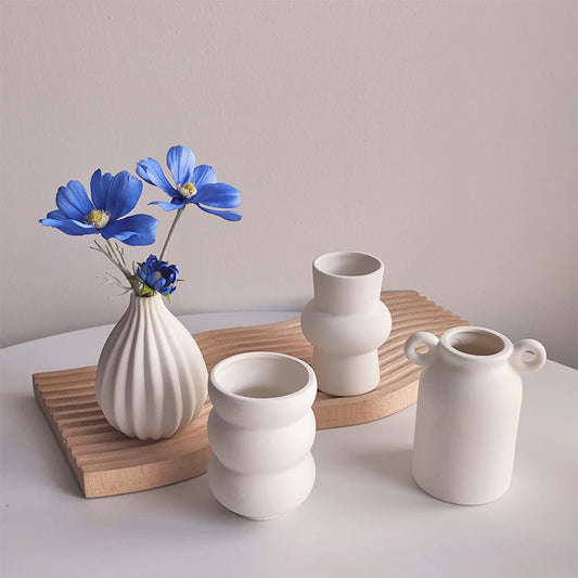 White Ceramic Vases