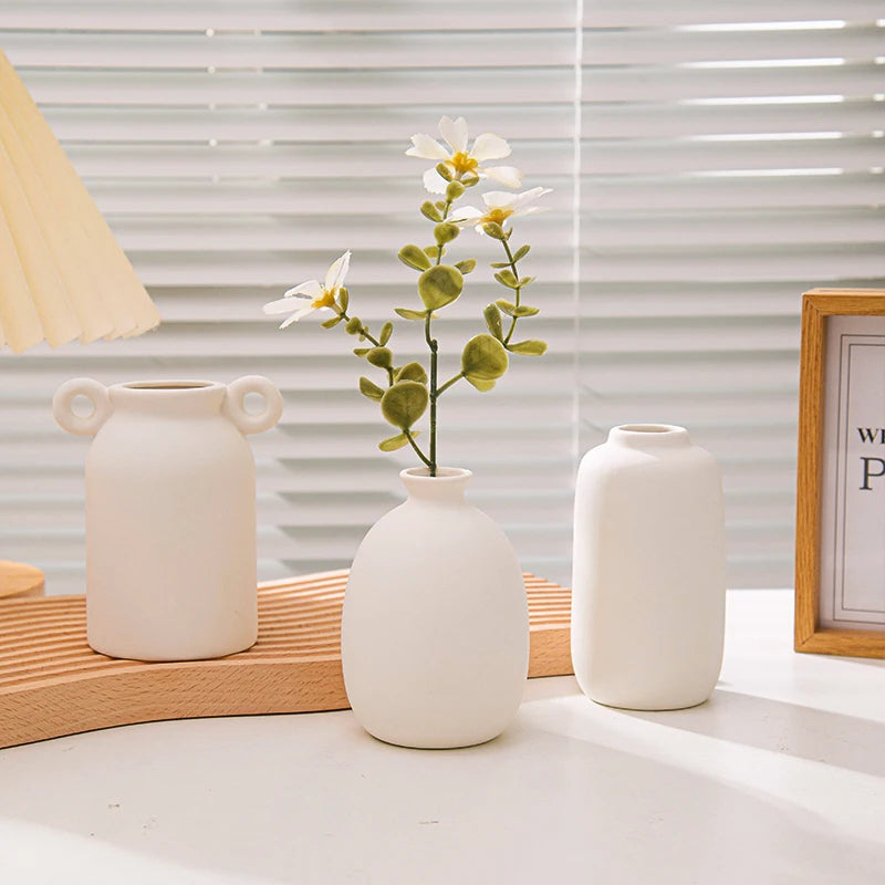 White Ceramic Vases