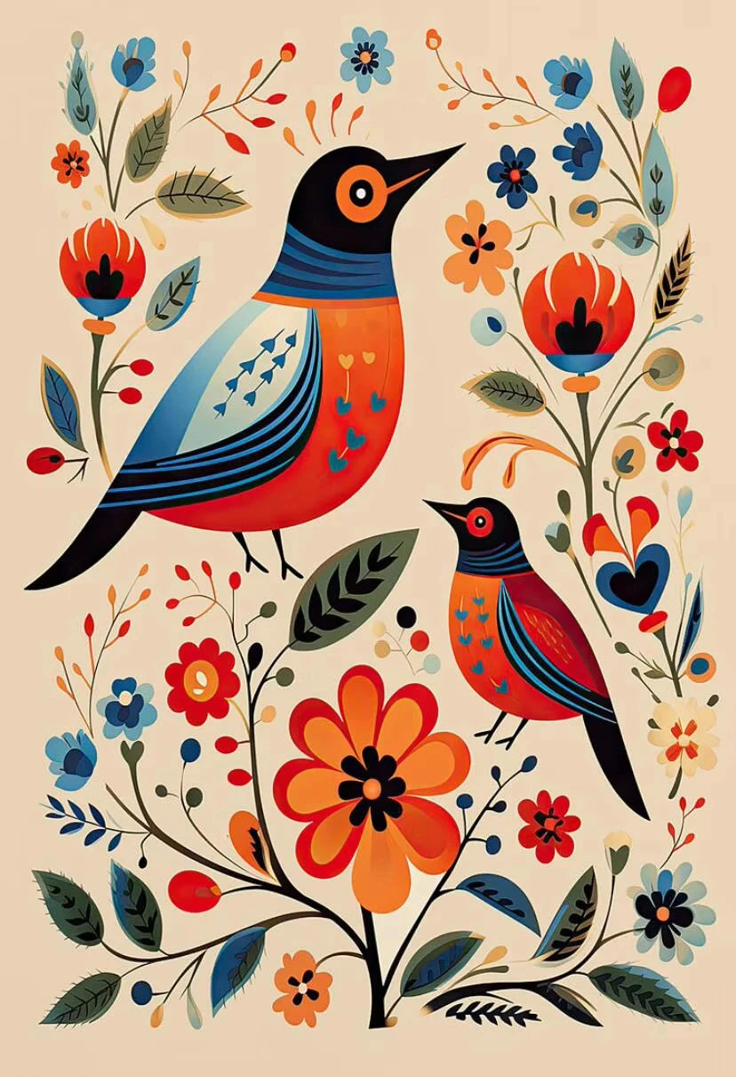Norwegian Folk Art Poster