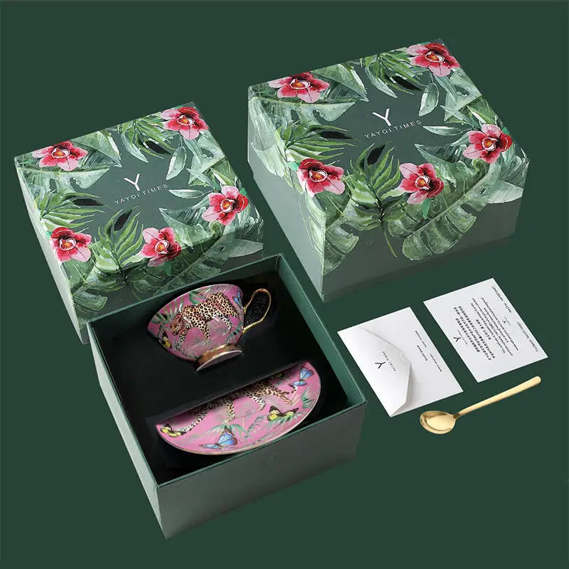 Fancy Pink Bone China Mug