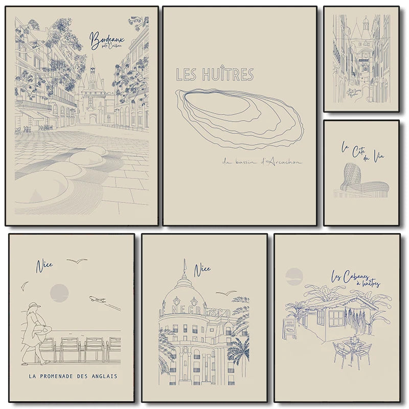 Minimalist French Travel Poster