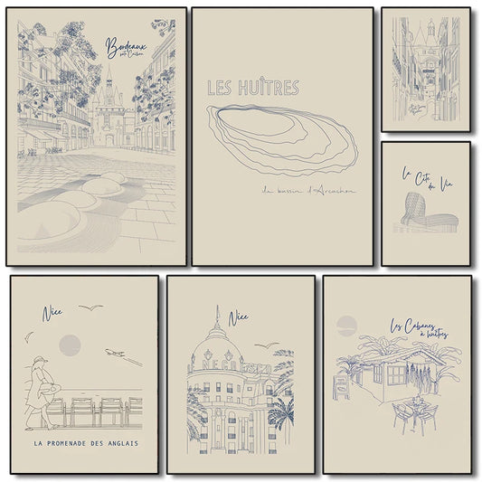 Minimalist French Travel Poster