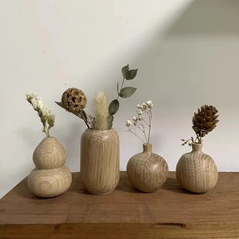 Wooden Bud Vases