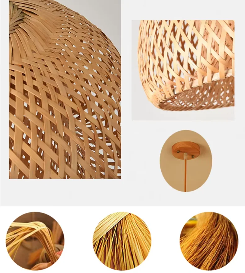 Bamboo Pendant Light Fixture